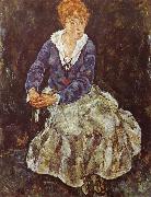 Portrait of Edith Schiele Seated